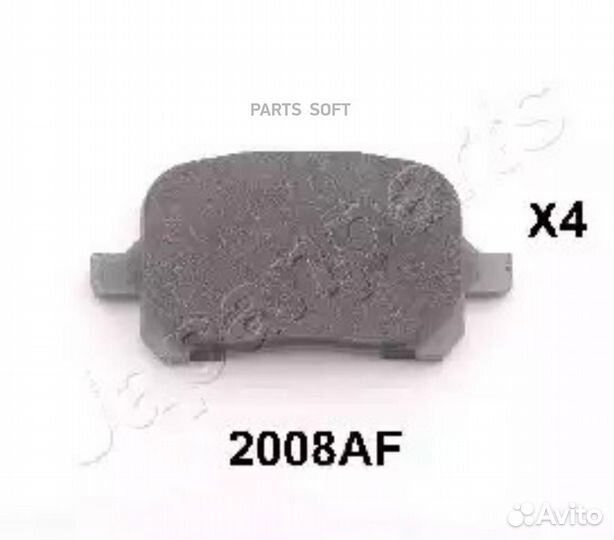 Japanparts PA2008AF Колодки тормозные дисковые, ко