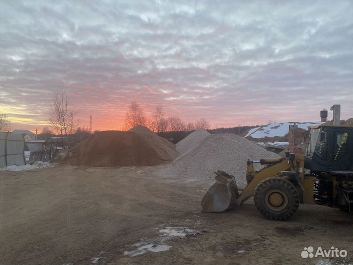 Щебень, песок