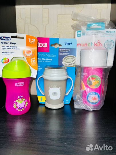 Поильники новые Lovi/munchkin/chicco
