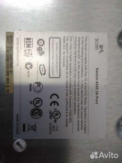 Коммутатор 3COM SuperStack 3 Switch 4500