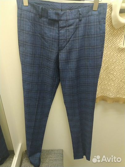 Брюки зауженные Cacharel Martin синие классические