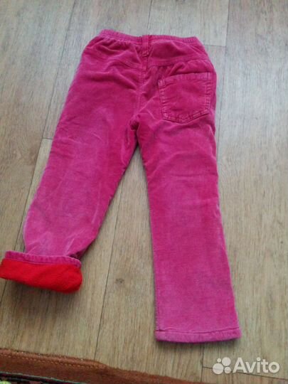 Утеплённые вельветовые штаники