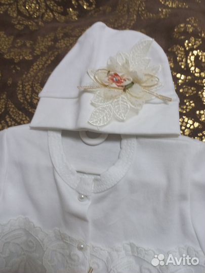 Комплект на выписку для девочки 56 р