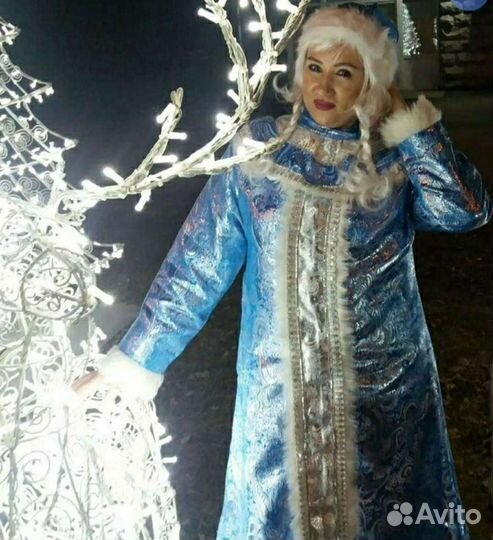 Костюм снегурочки взрослый б/у
