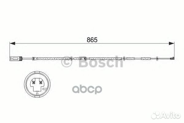 Сигнализатор, износ тормозных колодок 198747351
