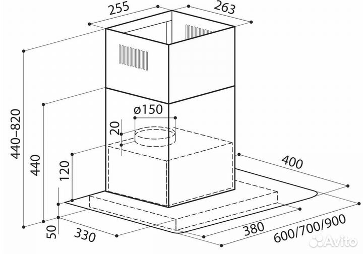 Декоративная вытяжка LEX Apollo N 600 Inox