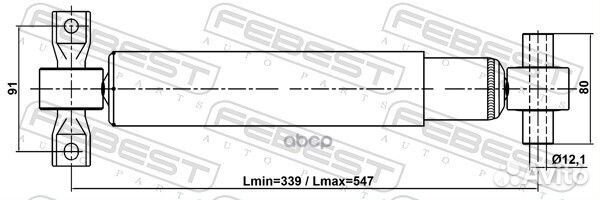 Амортизатор задний GAS.twin tube 03110006R Febest