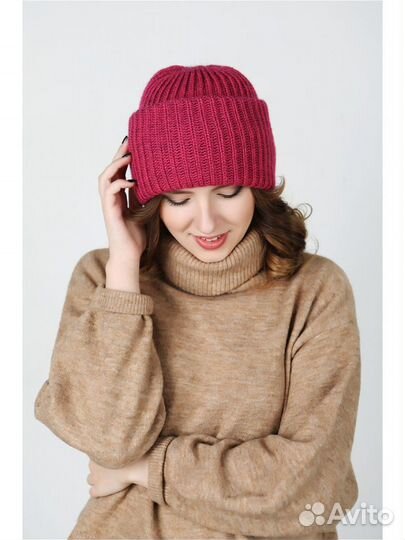 Шапки вязаные, береты норковые