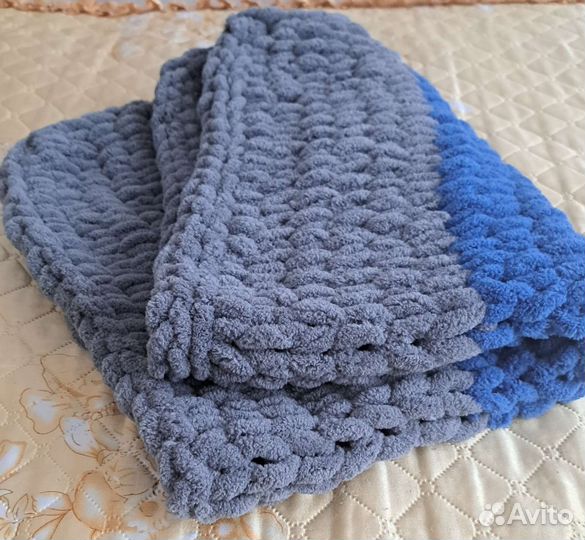 Плед детский вязаный ручная работа