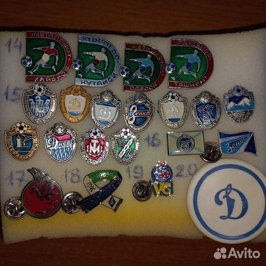 Значки футбольных клубов СССР, России, зарубежья