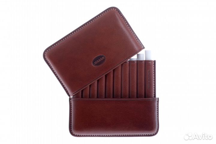 Сигаретница Jemar на 10 штук, натуральная кожа