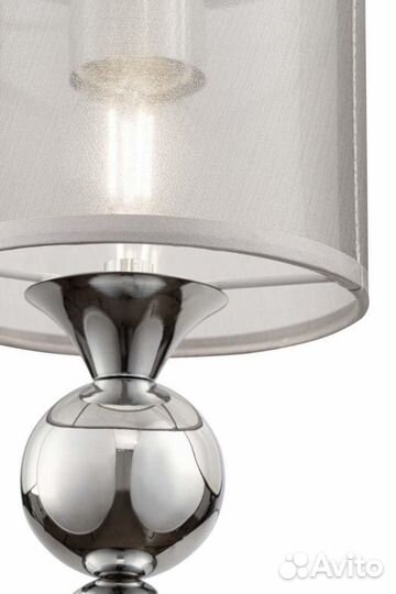 Люстра металл и текстиль в спальню