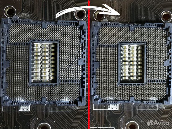 Ремонт материнских плат Intel, AMD, Ремонт сокета