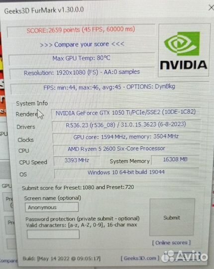 Видеокарта KFA2 GeForce GTX 1050 Ti exoc 4gb