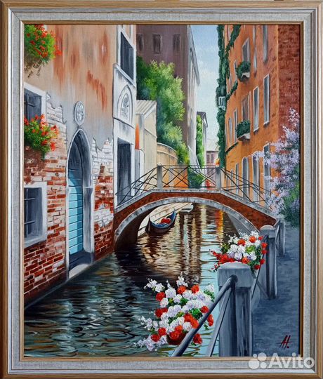 Картина маслом на холсте 68*58 Венеция Италия