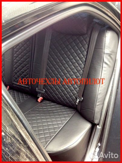 Чехлы Автопилот Toyota Camry v40 из экокожи чёрные