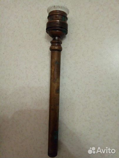 Старинный латунный патрон светильника