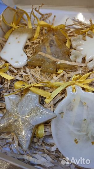 Набор елочных игрушек ручной работы