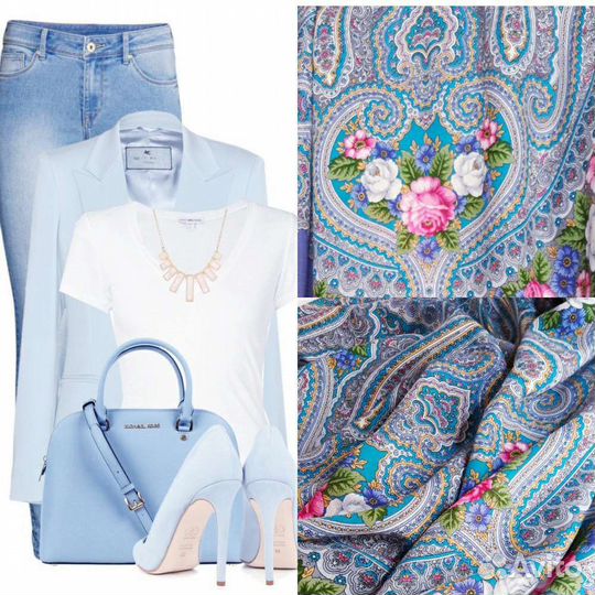 Павловопосадский шерстяной платок