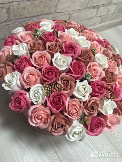 Букет из мыльных роз 71 шт только под заказ