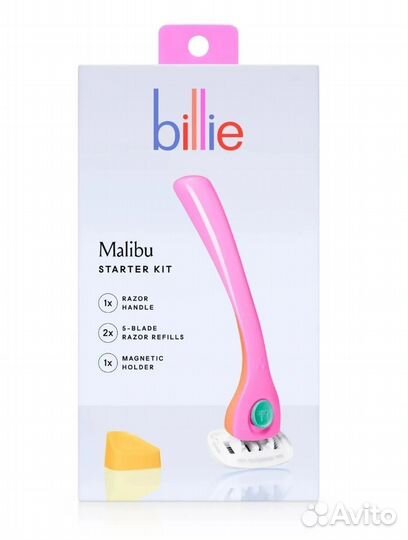 Набор станок Billie Malibu и 6 картриджей из США