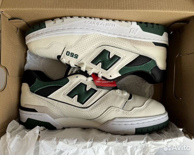 Кеды New Balance 550 Sie Salt Pine Green Оригинал