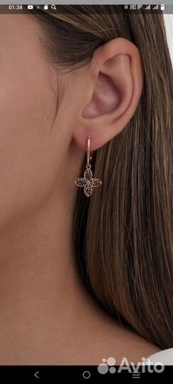 Новые золотые серьги