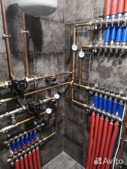 Монтаж отопления, водоснабжения. Теплый пол