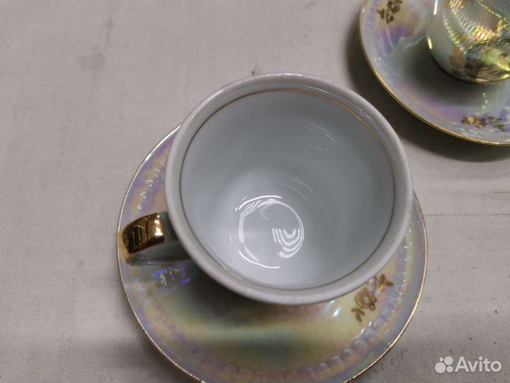 Сервиз кофейный Мадонна Кольдиц Фарфор из гдр (Ч)