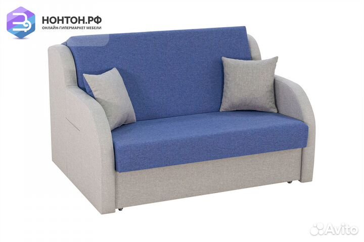 Диван аккордеон Ремикс 2 сине-серый