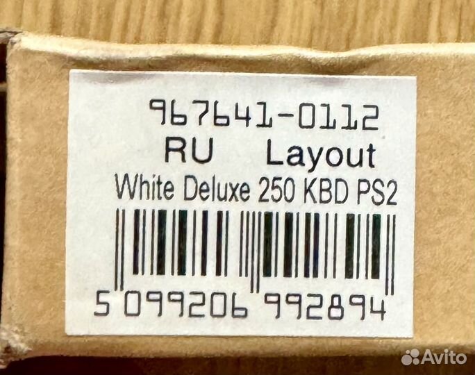 Клавиатура logitech PS/2 White Deluxe 250