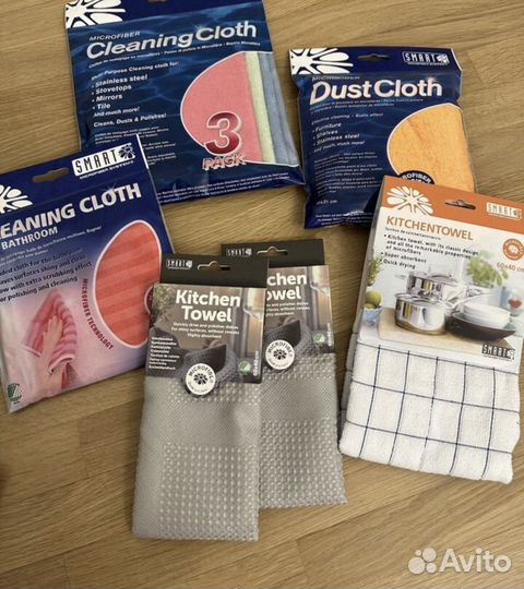 Тряпки для уборки (Эколюкс) белый кот/smart