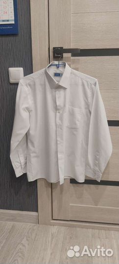 Рубашка белая на мальчика в школу 158-164