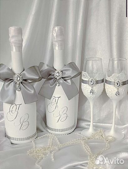Бутылочки и аксессуары к свадьбе
