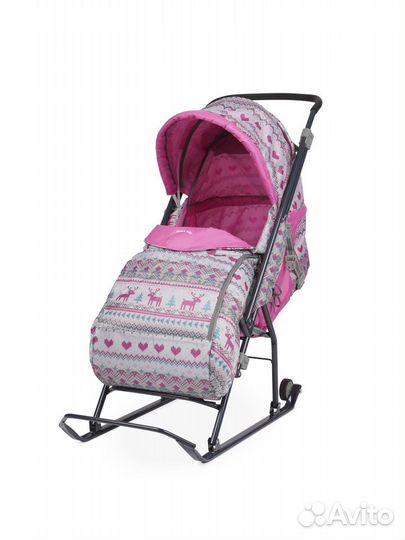 Детские санки с колесами, новые