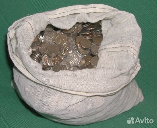 Монеты 1 копейка современные, россыпью, 3000+ штук