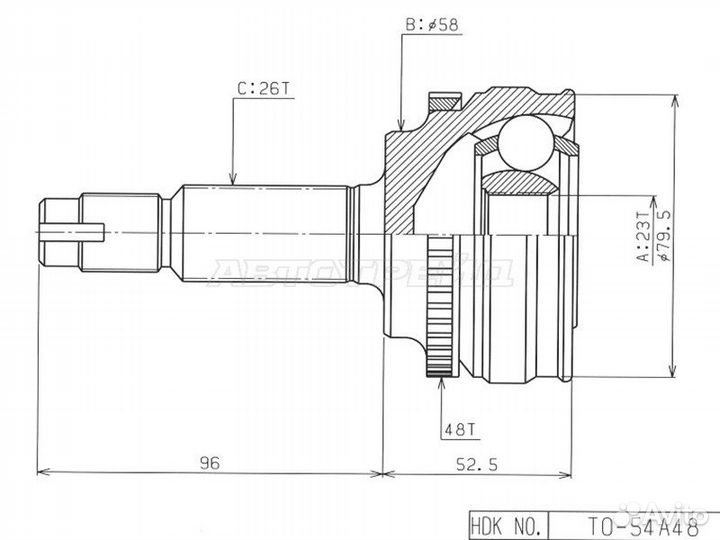 Ступица наружный toyota corolla/runx/opa/rav4 ca2#