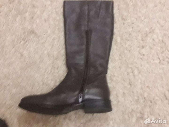 Сапоги осенние Индия новые кожа