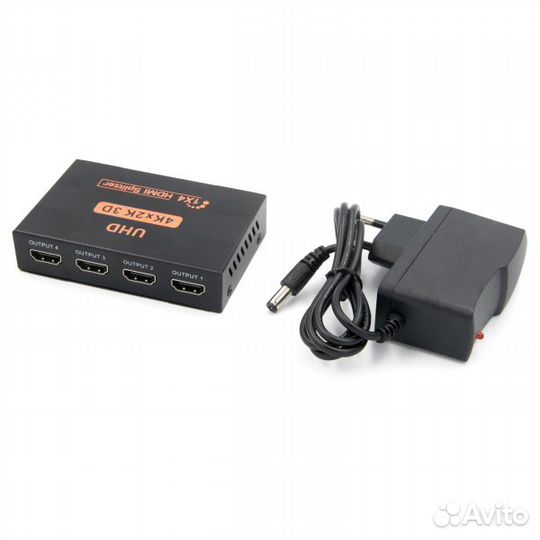 Сплиттер разветвитель hdmi 4K с 1 канала на 4
