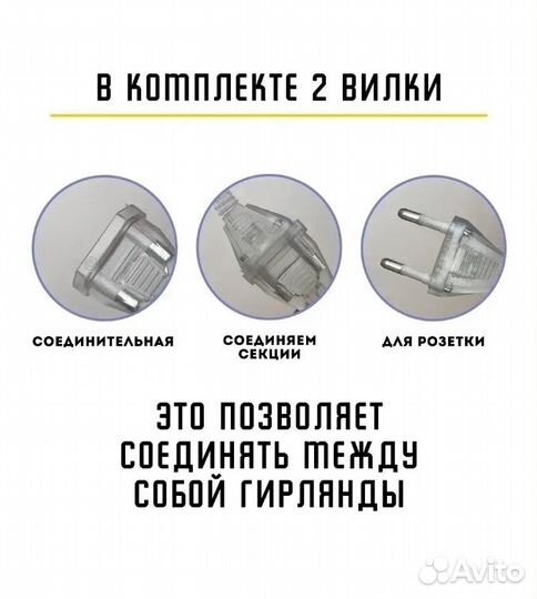 Гирлянда штора 3х2