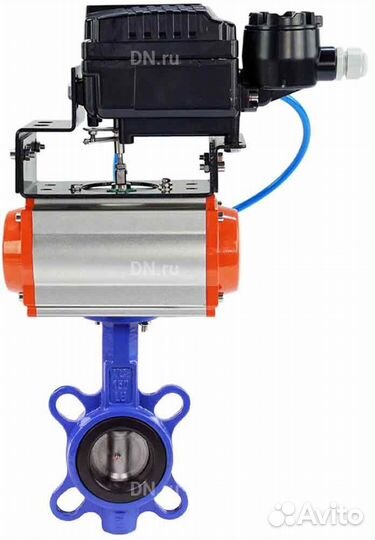 Затвор дисковый поворотный DN.ru GGG50-316L-epdm Ду250 Ру16, чугун GGG50, диск - сталь 316L, epdm, с