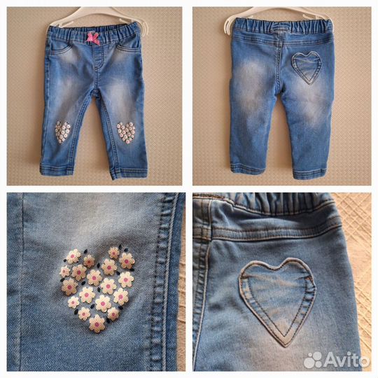 68-74 одежда для девочки (джинсы, кардиганы, футбо