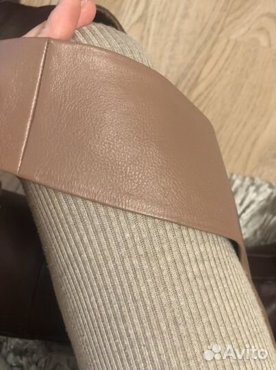 Пояс mango из натуральной кожи