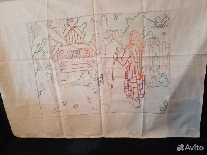 Салфетки-вышивка+кружево из СССР