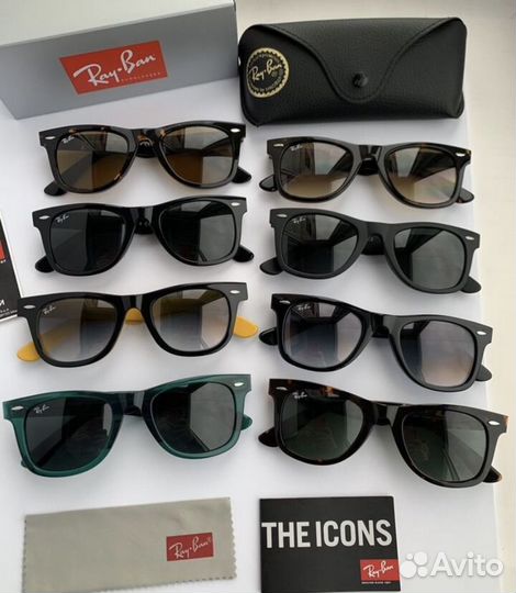 Очки ray ban wayfarer 50 зеленые