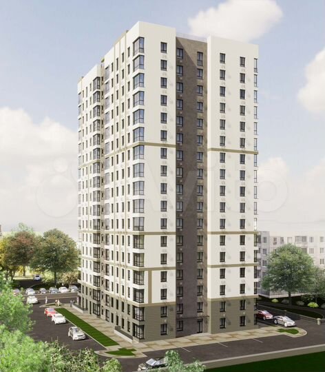 Квартира-студия, 25,4 м², 16/17 эт.