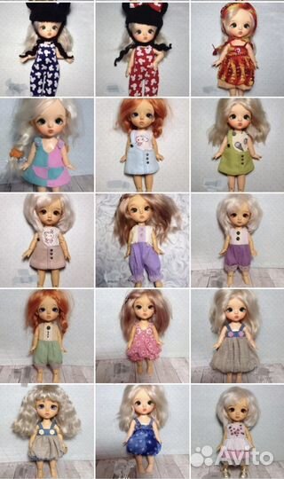 Одежда для кукол 16 см Лати, пукифи, баболи
