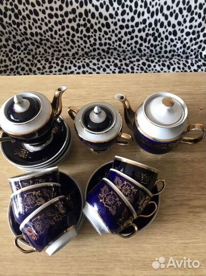 Чайный сервиз СССР, кобальт