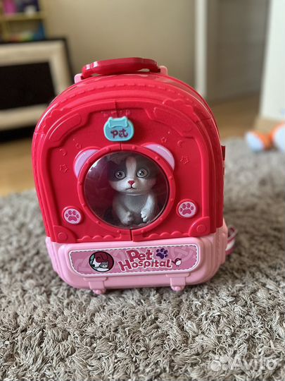 Игрушка рюкзак с кошкой+домик