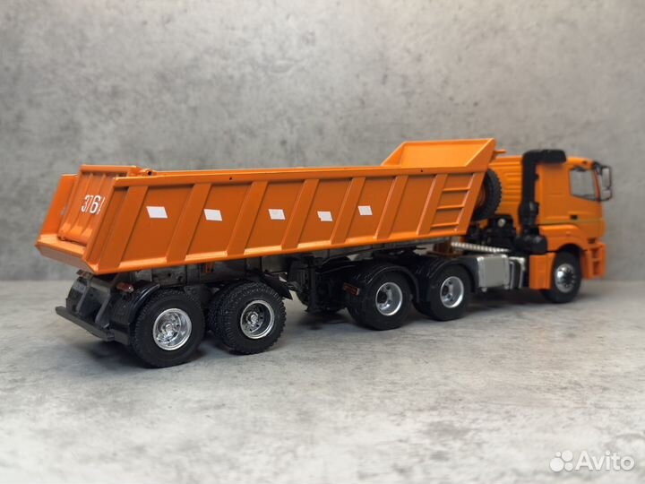 Модель грузовика камаз 65206 сцепка 1:43 пао